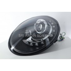 Volkswagen Beetle 06-11 Black Projector Headlamp w LED